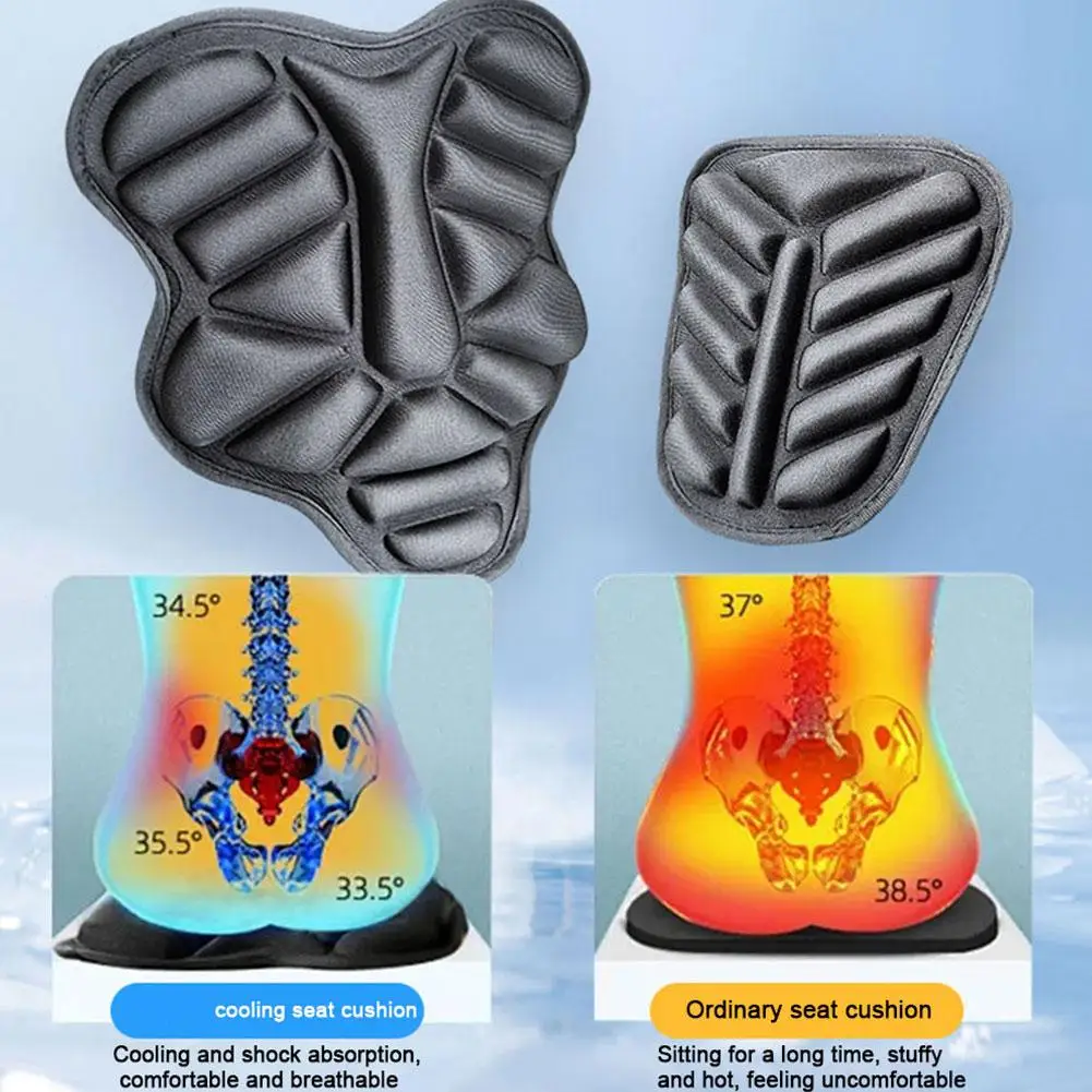 3D Motorcycle Seat Pad Comfort Gel Cushion Seat Breathable Universal Shock Absorbing Seat Cover for Advanced Mountain ﻿