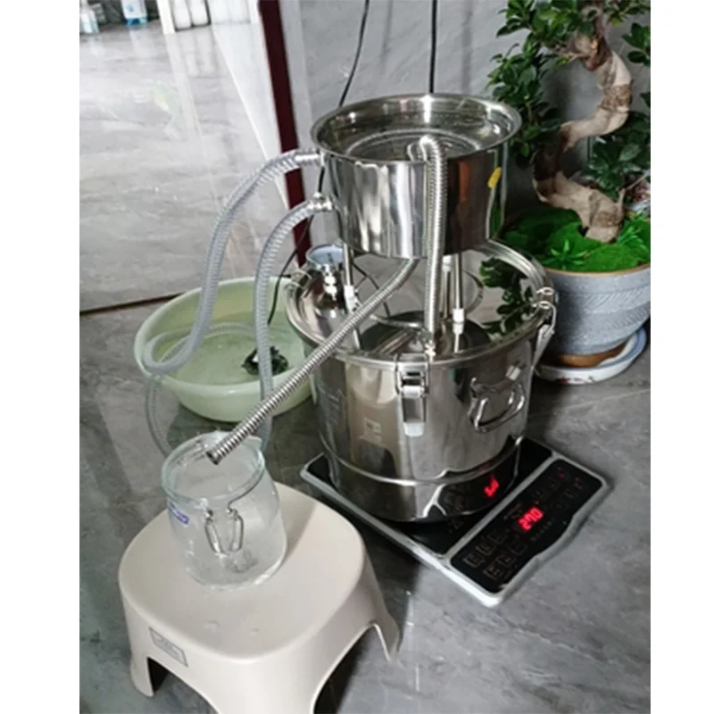 10L Water Distiller Wine Steamer Brewing Equipment Roasting Wine Machine Water Filter Wine Brandy Essential Oil Brewing Kit