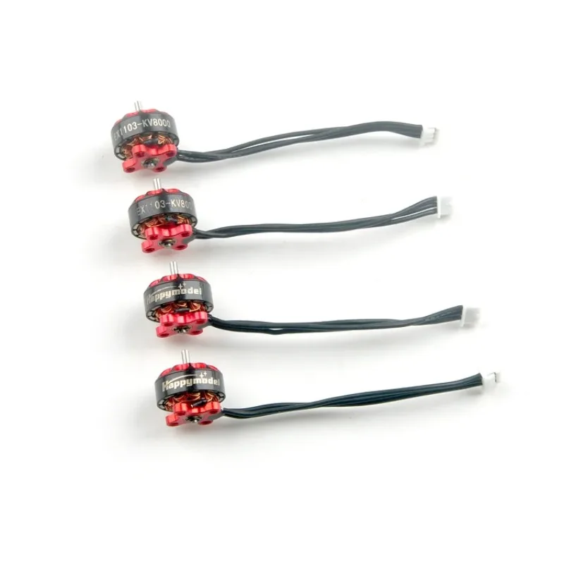 4PCS HappyModel EX1103S 1103 6000KV 7000KV 8000KV 9000KV 2-4S Brushless Motor 1.5mm for FPV Toothpick Micro Drone DIY Parts