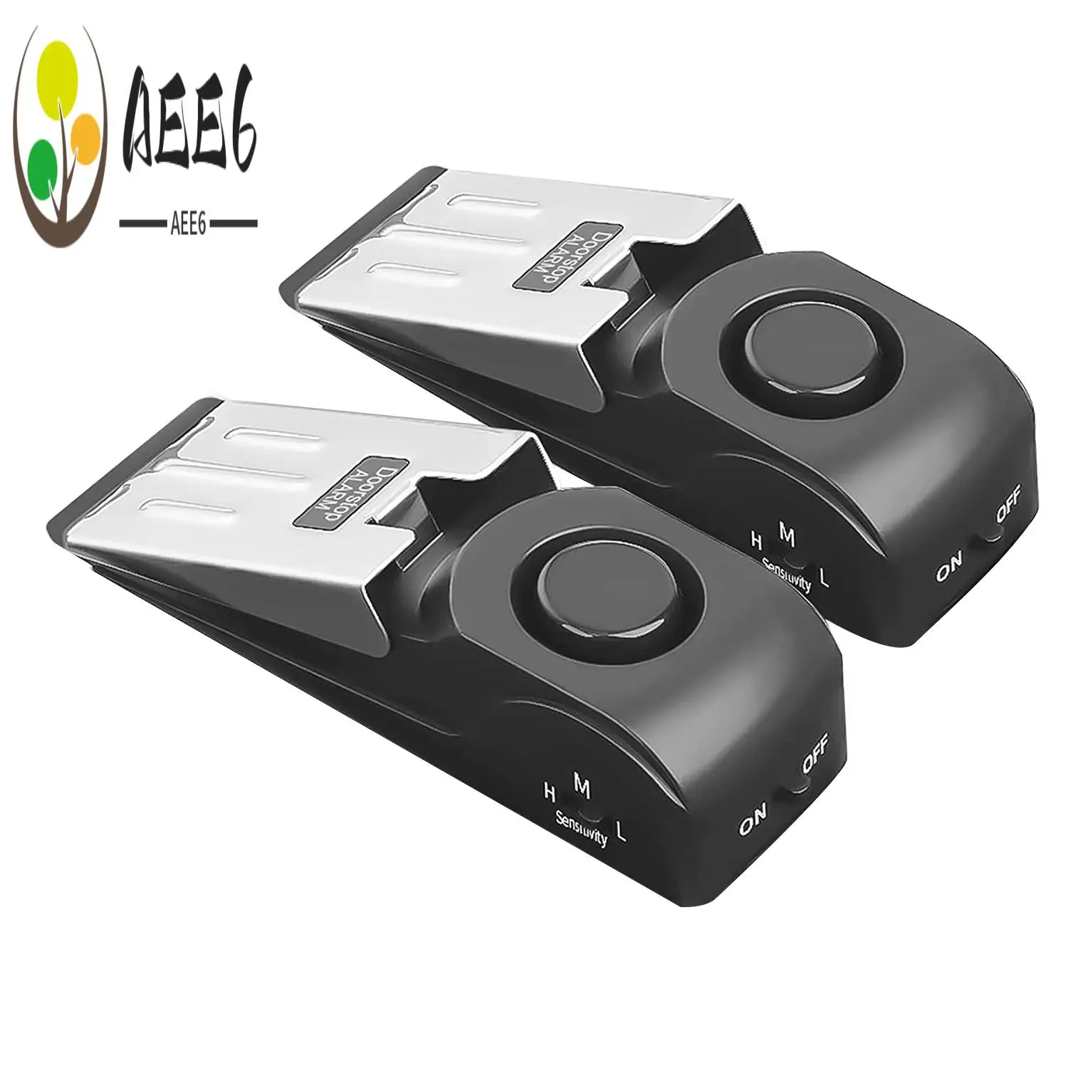 

AEE6-2 Pack Door Stop Alarm Door Alarm With 120DB Security Siren For Home Security Door Alarms