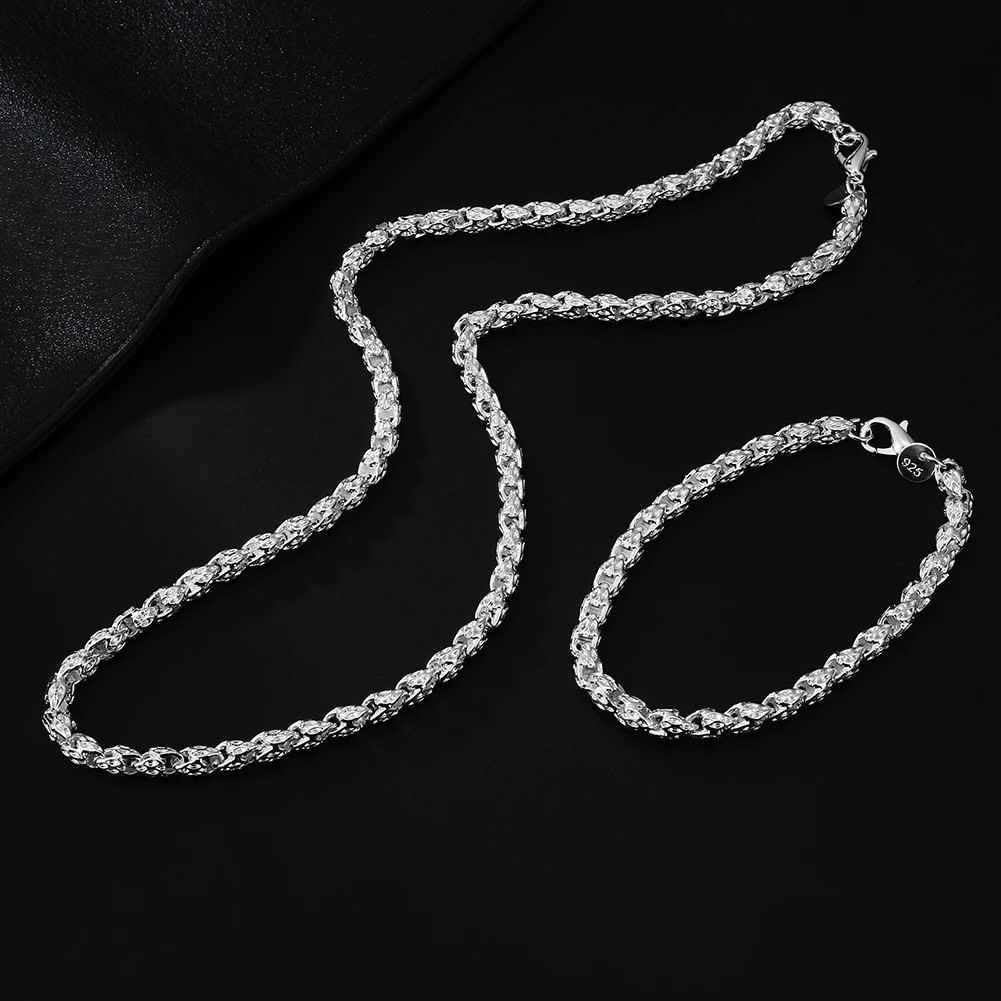 

Изысканные браслеты и ожерелья из стерлингового серебра 925 пробы с геометрическим дизайном для женщин, модные дизайнерские ювелирные наборы для вечеринок и свадеб, праздничные подарки