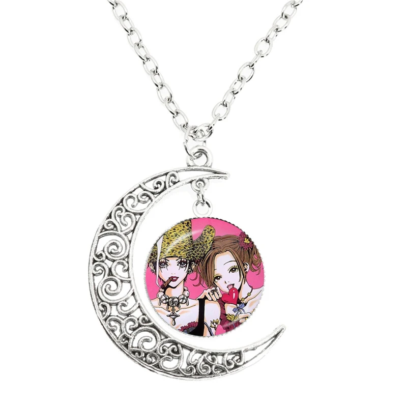 Ai Yazawa Osaki Nana Anime Moon Necklace For Women Men Cool Pendant Glassgive Fans Gift Jewelry