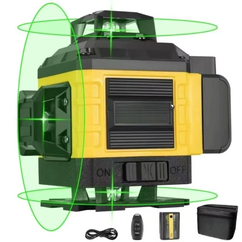 

New 16 Green Digital Lcd Display Laser Level Horizontal Outdoor with Tripod