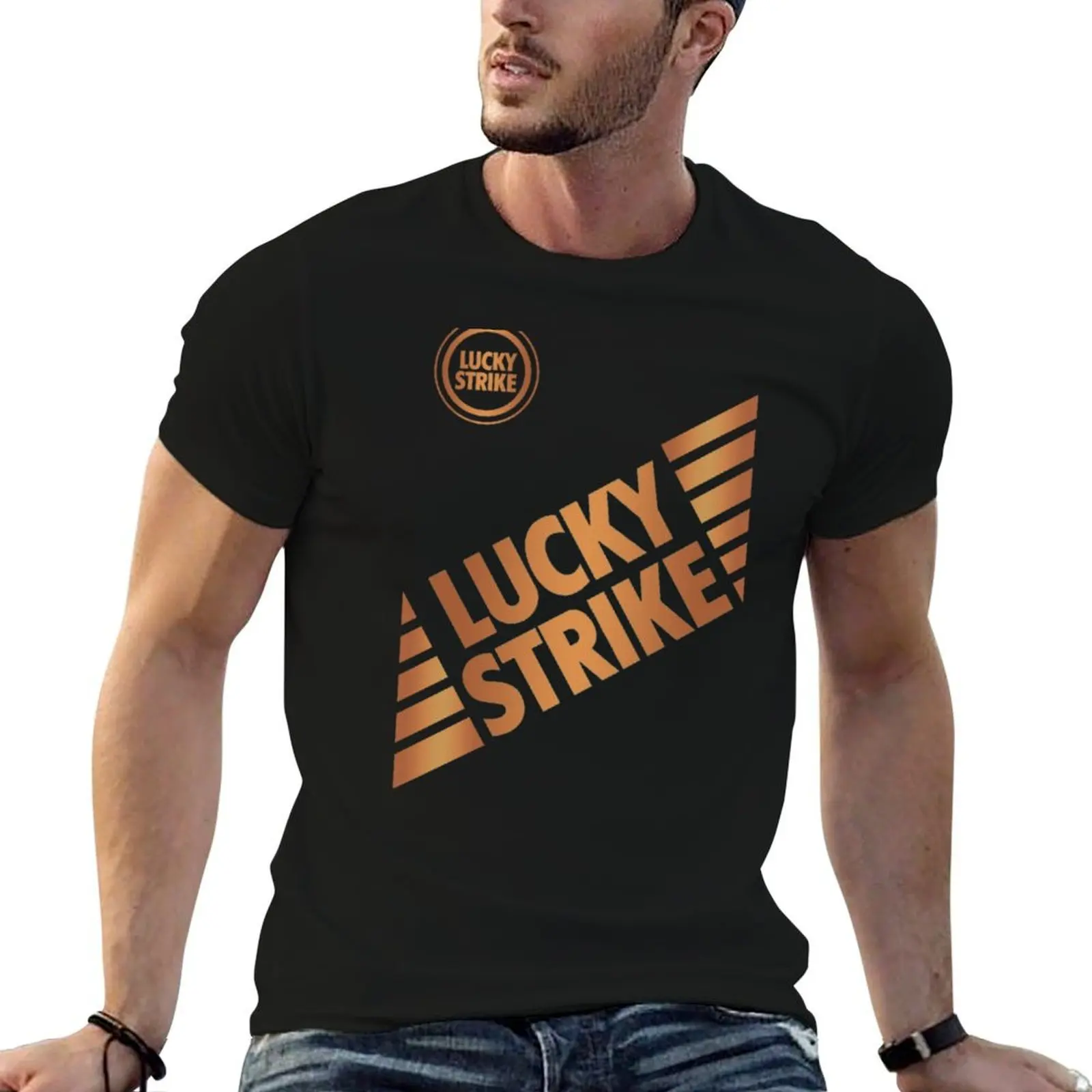 Lucky Strike GOLD T-Shirt printed t shirts for man t shirt for man T-Shirt