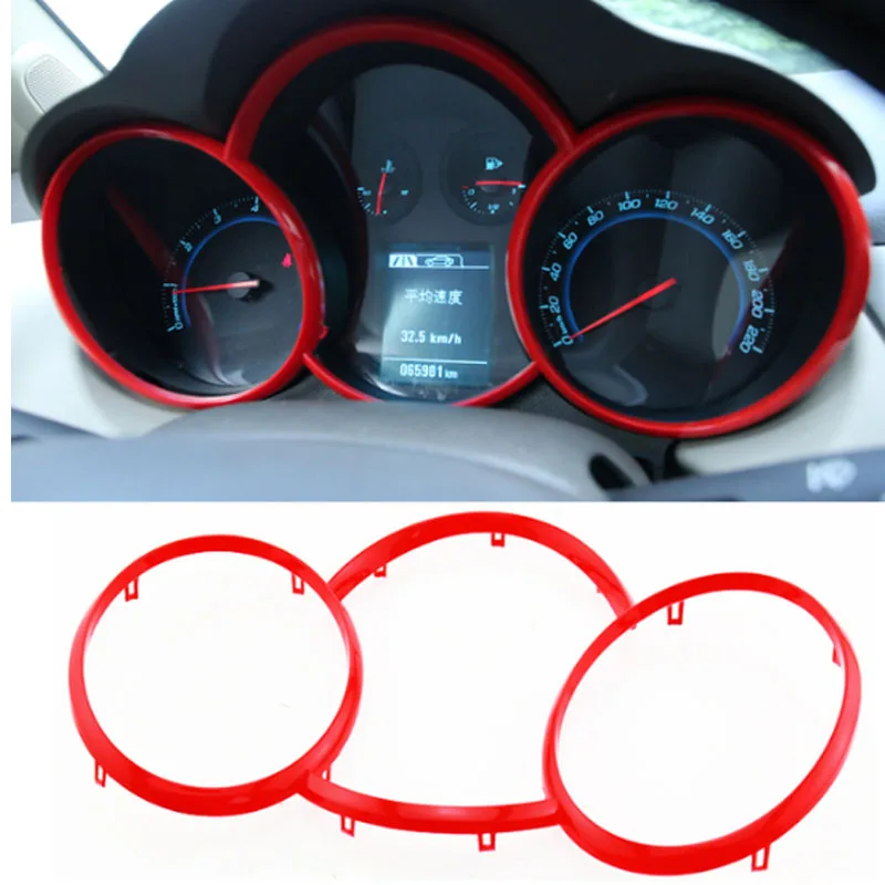 Automobile Instrument Decoration Ring Cover Trim Stickers for Chevrolet Chevry Cruze Sedan Hatchback 2009 - 2014 Accessories