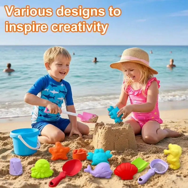 Children's Beach Sand Toy Set, Durable Plastic, Summer Pool Beach Game Set, Outdoor Sand Play Tools For Boys And Girls Beach Toy