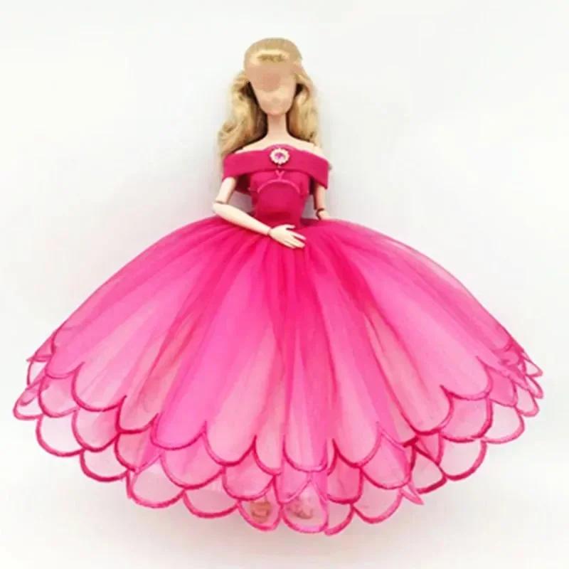 11.5 "nobre vestido de casamento floral para boneca barbie roupas vestido de noite roupas de princesa vestido 1/6 bonecas bjd acessório brinquedo