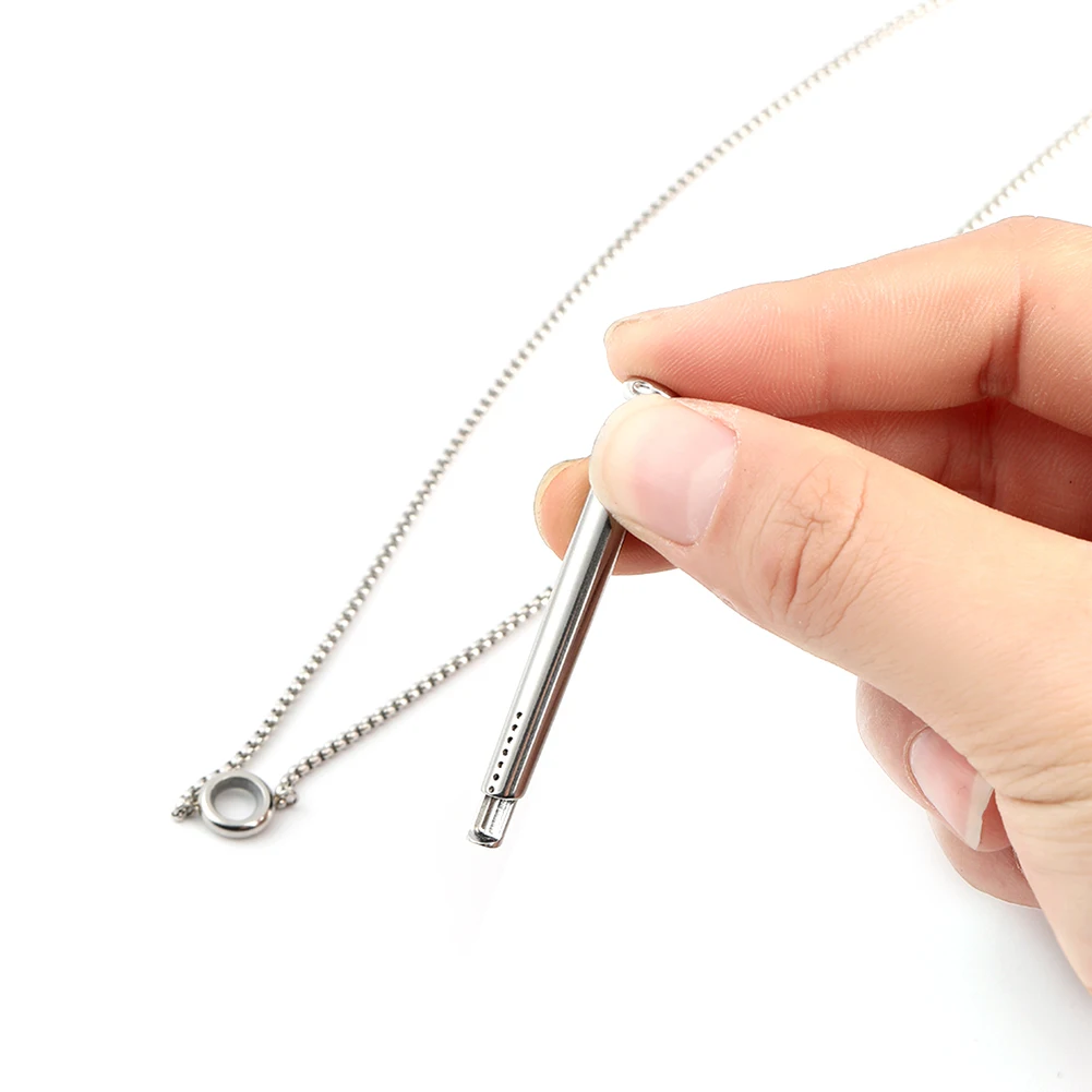 Ademhalingsweerstand Fluitje ketting roestvrij staal angst ademhaling ketting meditatie sieraden voor angst en stressverlichting
