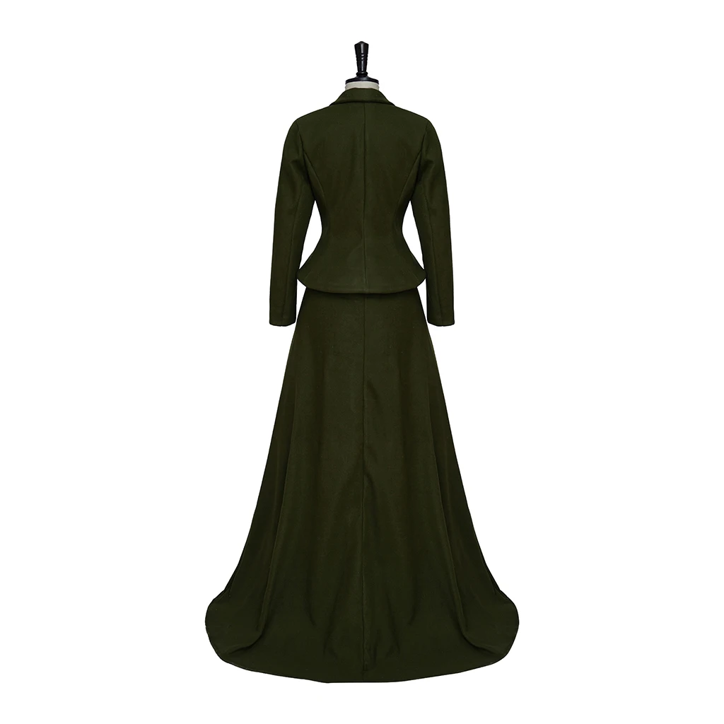 Medieval Victorian Steampunk Gothic Green Dress Retro Walking Dress Circus Vintage Costume Civil War Theatre Costume for Women view 5