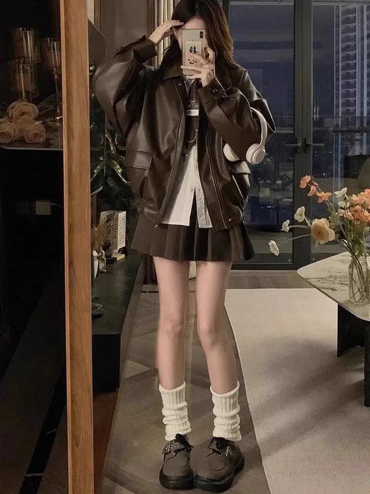 Рисунок 4 - Veste en cuir marron Vissroouvre pour femme