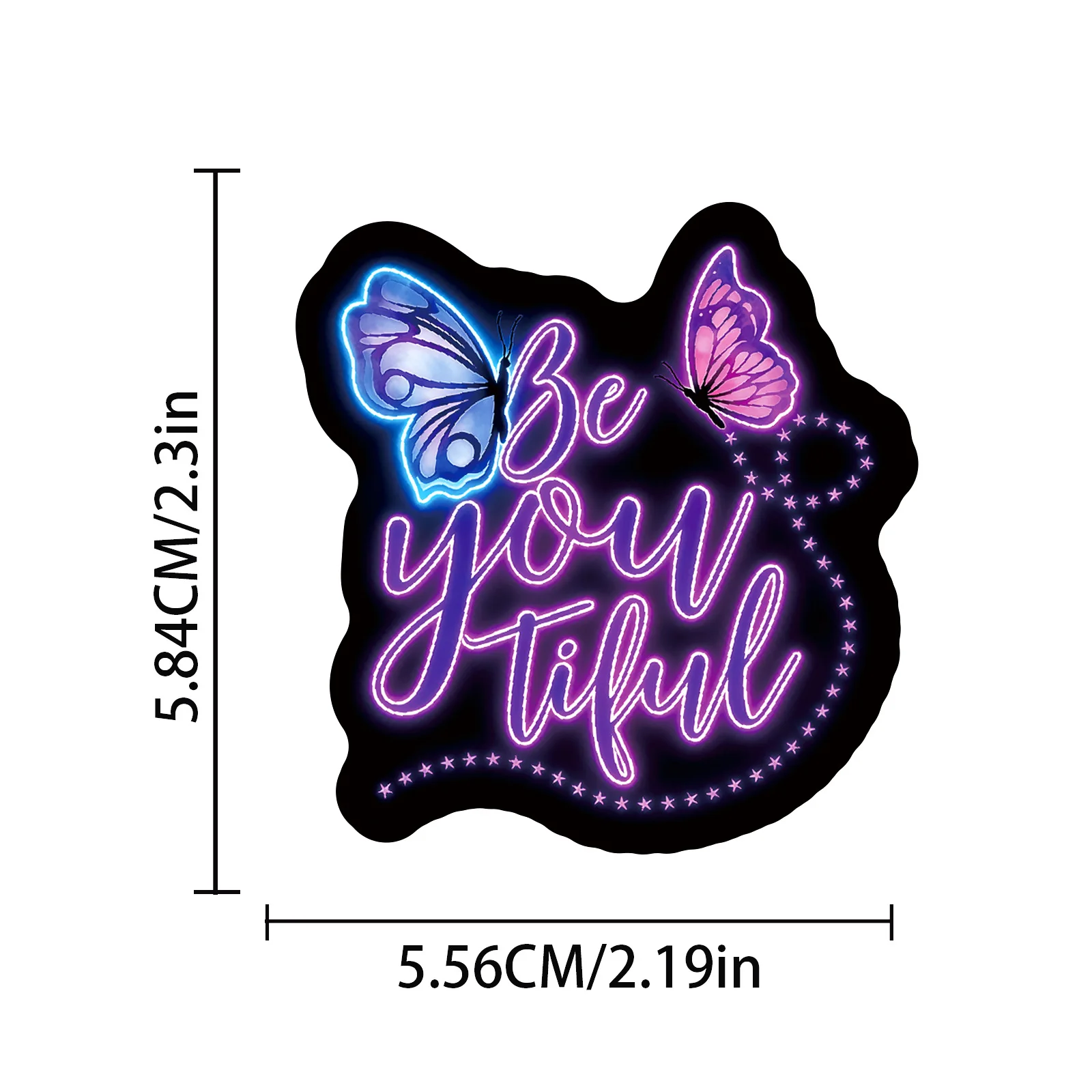 50Pcs Neon Inspirational Letter Stickers Waterproof Vinyl Decals for Notebook Helmet Skateboard Laptop Water Bottles