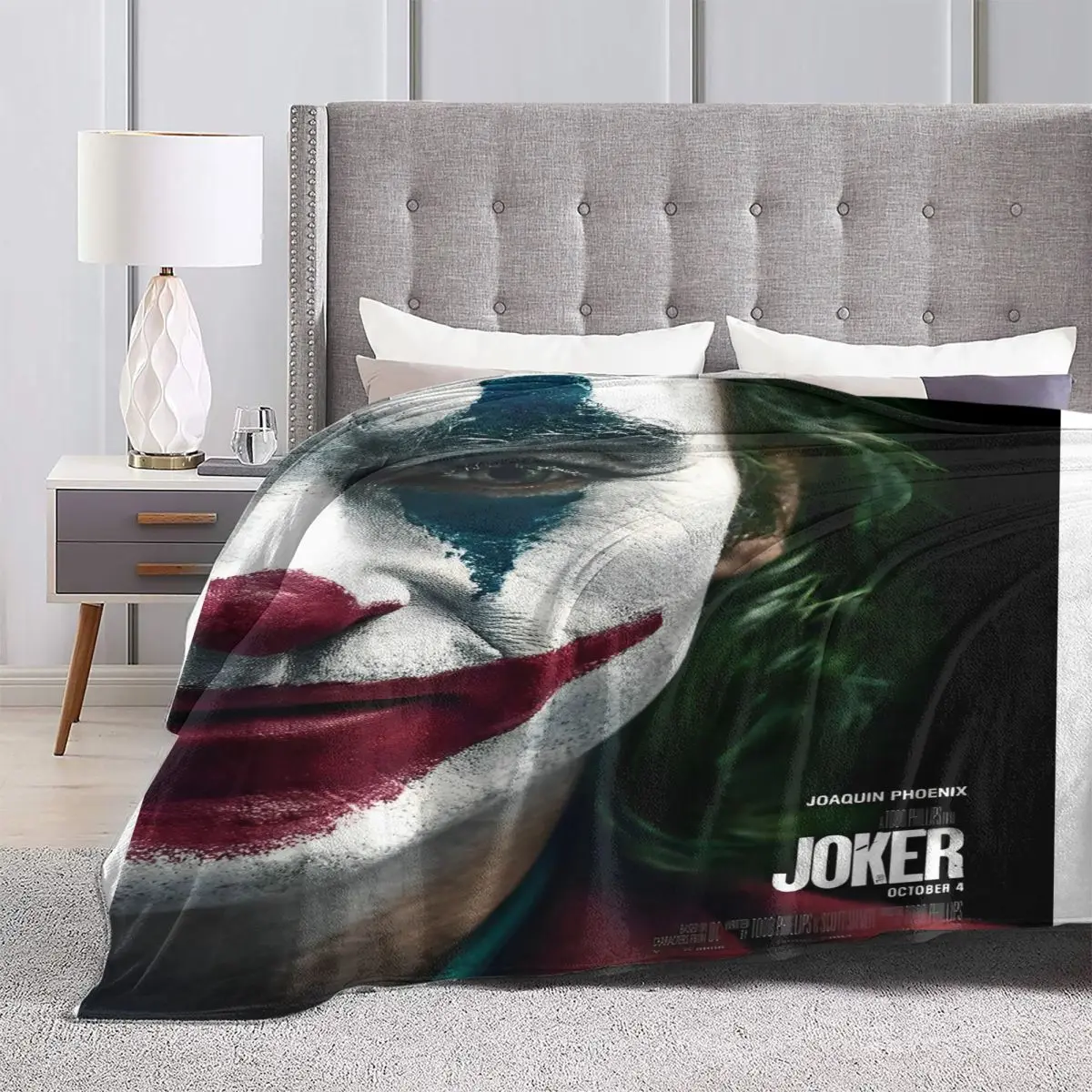 Warm Blanket Decorative Joker Throw Blanket movie Flannel Bedspread For Couch Chair Sofa Bed Print Sofa Bed Cover