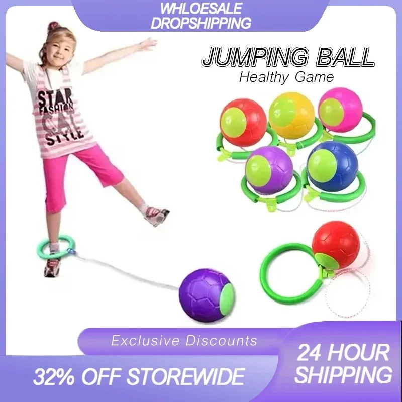 Outdoor Skip Ball Toy - Fun Exercise for Coordination & Reaction Training - Classic Swing Balance Hop Skipping Toy for Kids