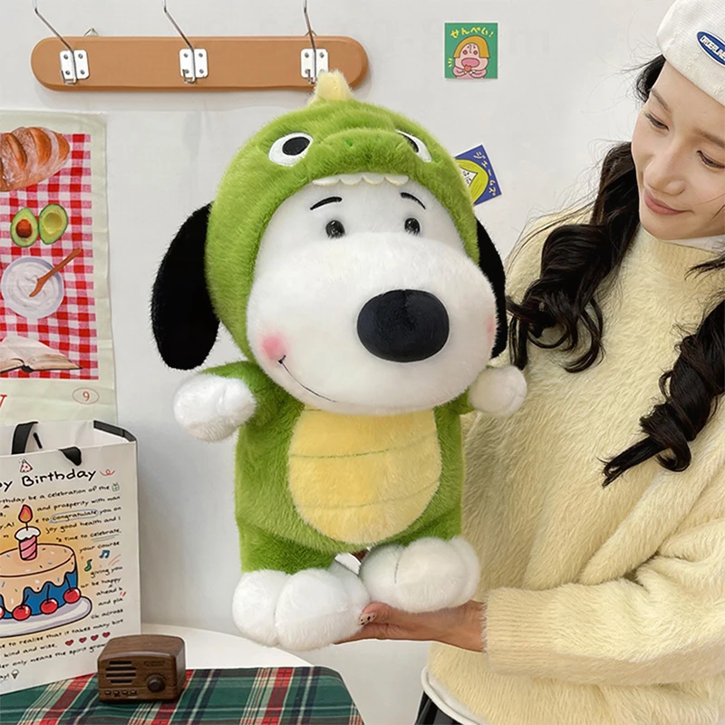 

50cm Snoopy Plush Toy Dog Stuffed Animal for Kids Birthday Xmas Gift Dinosaur Transform Plushie Doll Machine Prize Cuddly Toy