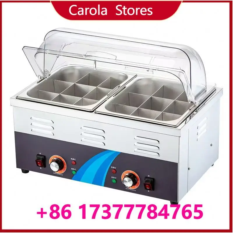 2026 New Commercial Oden Machine, Food Grade Stainless Steel Multi-grid Hot Pot Cooker for Convenience Store Snack