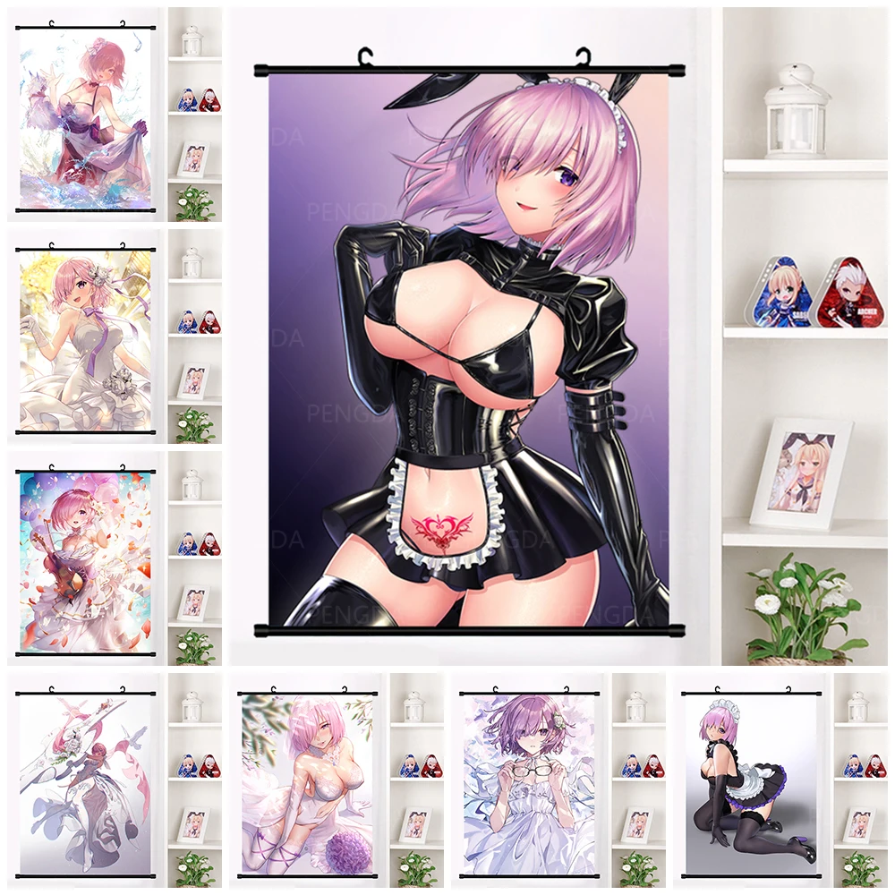 HD Prints Anime Fate Grand Order Mash Kyrielight Cartoon Canvas Painting Character Wall Art Picture Living Room Home Decor Gift