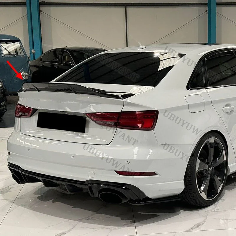 For AUDI A3 2014-2020 Custom Parts Lip Spoiler HighKick Rear Wing Body Kits Factory Outlet