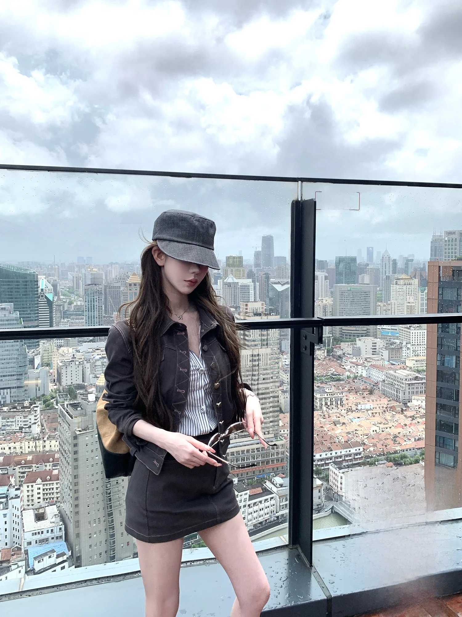 

Комплект из джинсовой куртки и юбки Kubiliv в стиле ретро, женская осенняя коллекция, куртка на пуговицах с длинными рукавами