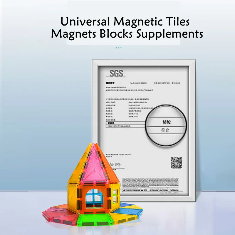 10 قطعة نافذة ملونة مكعبات بناء مغناطيسية مكملات بلاط مغناطيسي للأطفال ألعاب إبداعية لتقوم بها بنفسك عجلة فيريس ألعاب ألغاز دومينو ثلاثية الأبعاد