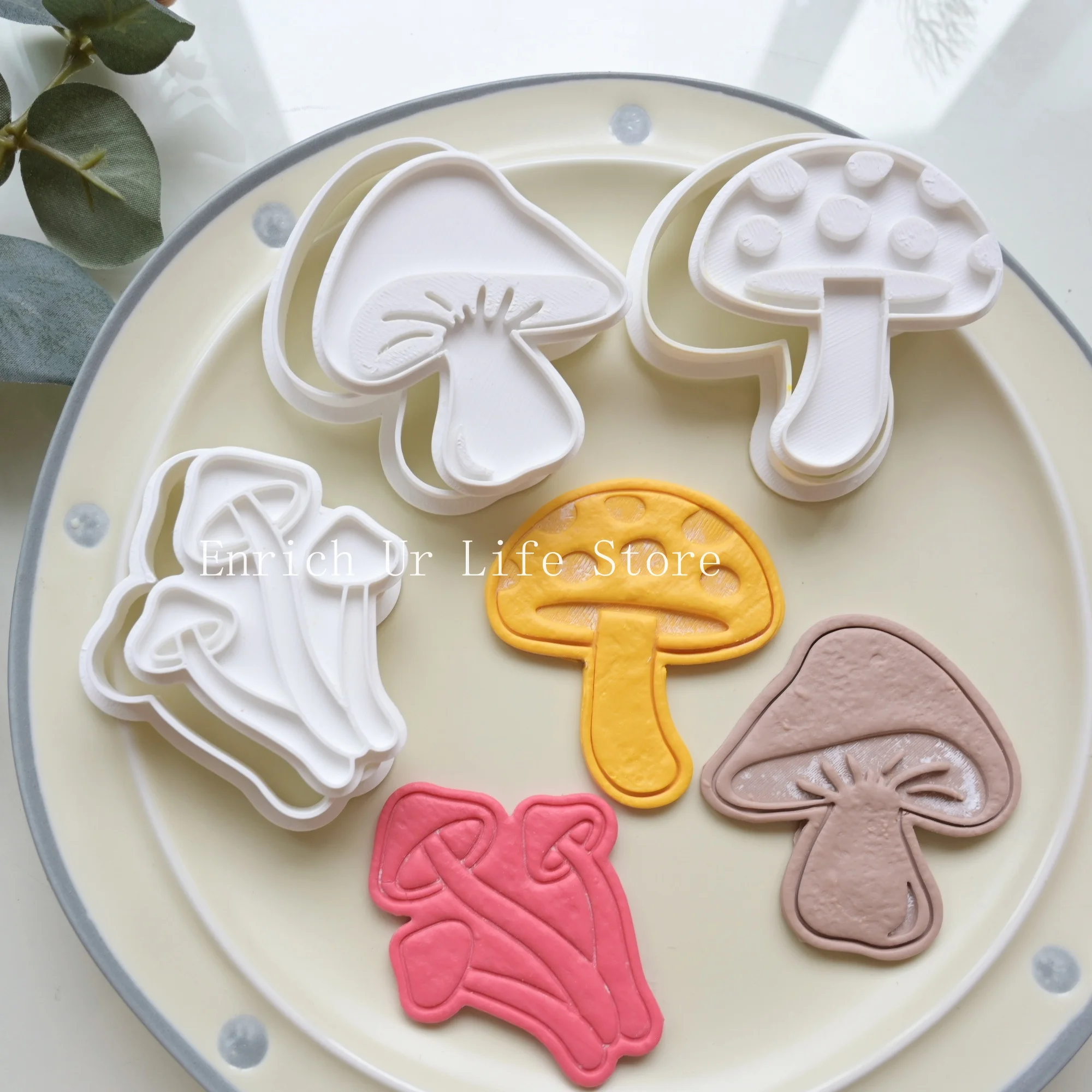 Mushroom Cookie Cutter Thanksgiving Day Autumn Mushroom Biscuit Mold Bakeware Fondant Biscuit Cutter Molds Baking Tool