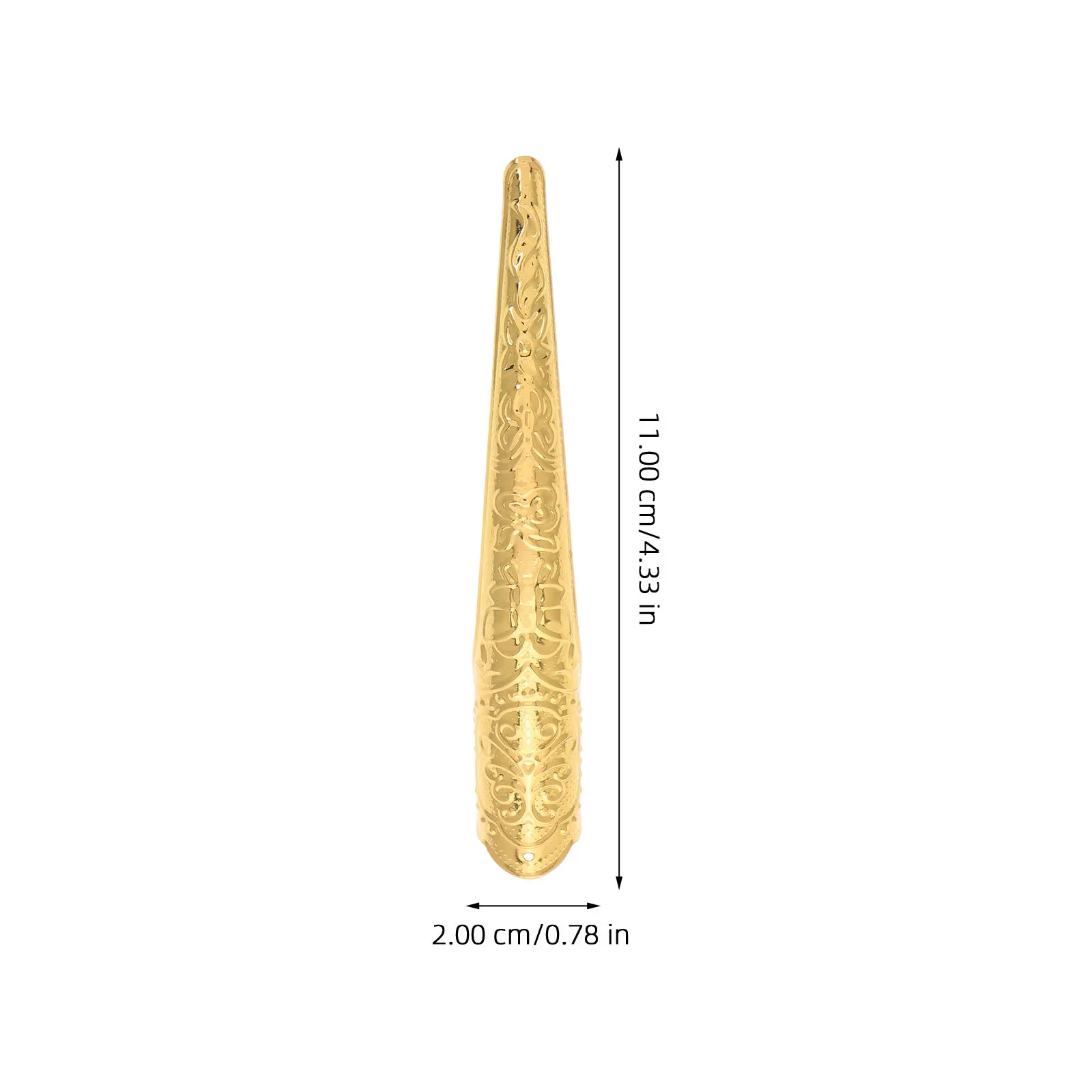 5 pezzi spettrali anelli per artigli sulla punta delle dita punte per unghie finte in lega per costume di Halloween accessorio cosplay Eerie Party Finger Nail Decor