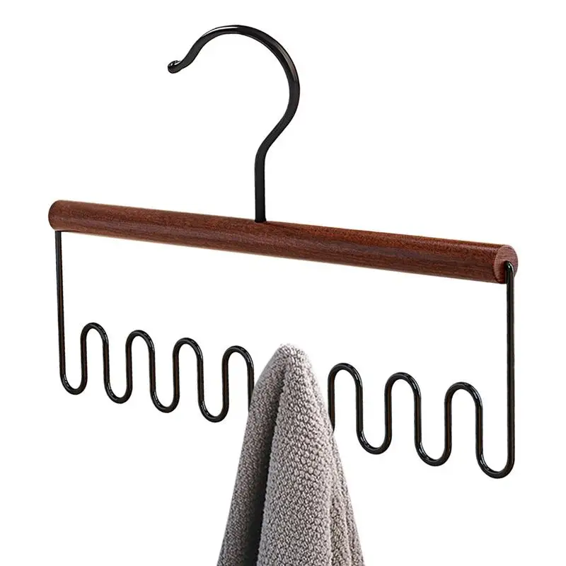 Multi hook coat rack Wood Hanger Closet Organizer MultiPurpose Bra And Underwear Hanger Portable Home Apartment Clothes Hanger