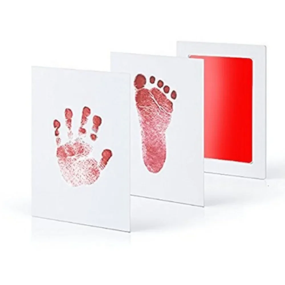 Inkless Hand and Footprint Kit, Baby Footprint Kit, Baby Keepsake Frames with Multicolor Diy Sticker  Baby Gifts for Newborn