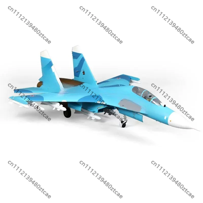 Dual 70mm 12-Blade EDF SU-27 RC Fighter Jet, EPO Foam Scale Attack Plane, 6S Powered PNP Fixed Wing Model with Electric Retract
