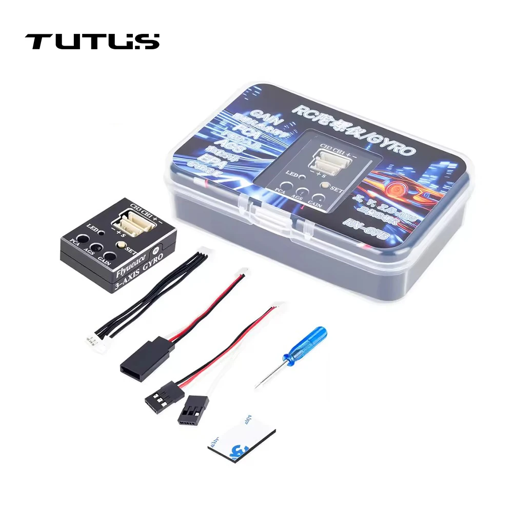 ชุดกันสั่นไจโร 3 แกน RX-G7B สำหรับรถแข่ง/เรือบังคับวิทยุ ตัวเครื่องโลหะ CNC รองรับแรงดันไฟฟ้า 4.8-10V สำหรับอะไหล่รถแข่ง/เรือบังคับ