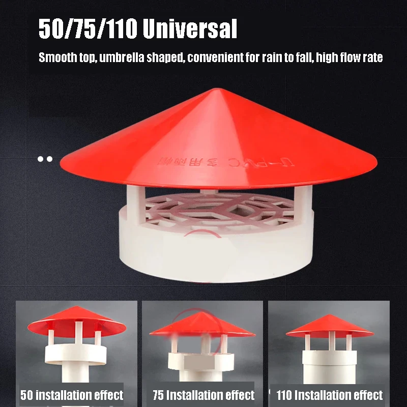 1PCS PVC Rainproof Ball Shaped Exterior Wall Wind Cap Mosquito Proof Roof Range Hood Exhaust Air Outlet Cap for Building