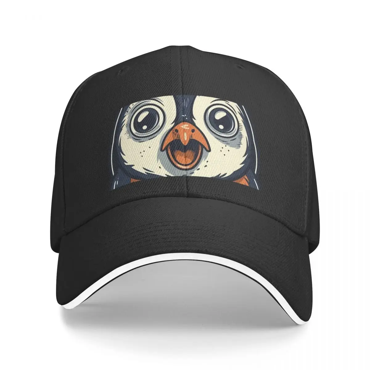 Surprised and shocked cute pinguin Baseball Cap Icon Horse Hat Men Hats Women's