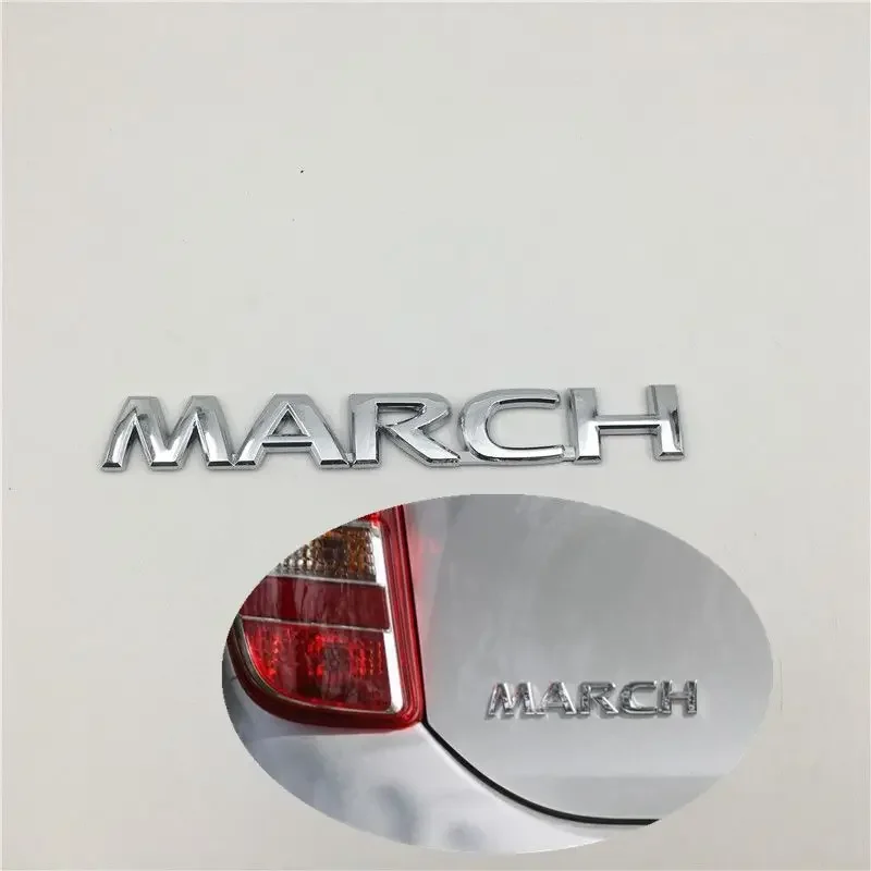 For March Emblem Rear Trunk Tail Logo Letters Decals