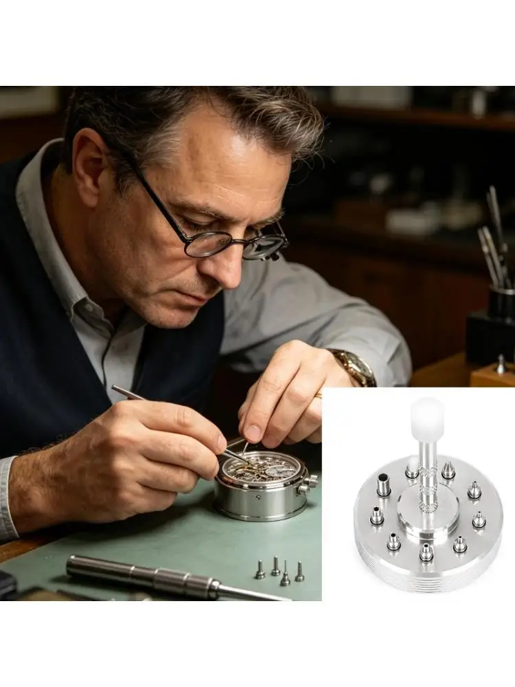 31BB Compact Stainless Steel Watch Hand Setter for DIY Watch Repair Desks