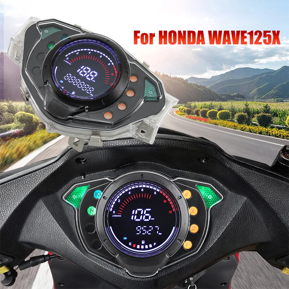 WAVE125X Motorcycle Digital Panel Board Electronic Speed Indicator Assembly for HONDA WH100-2/2A Fengchi WAVE125X