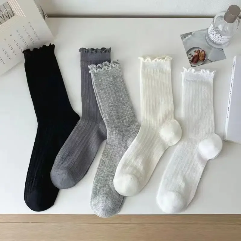 1/5 Doppelfeder-Socken für Sommer, Dünn und Atmungsaktiv, Einfarbig, Schlicht, Bequem, Vielseitig Einsetzbar