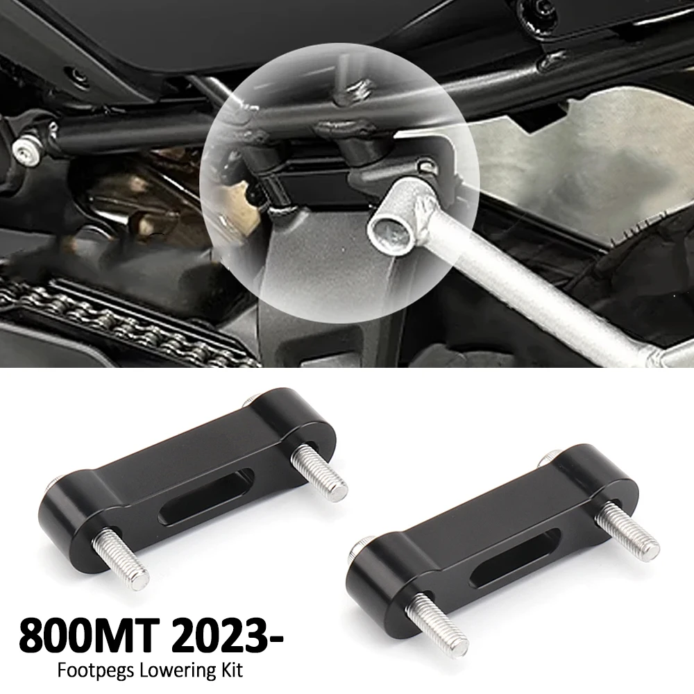 

Motorcycle Aluminum Rear Foot Peg Rest Footpegs Lowering Kit Bracket 20mm For CFMOTO 800 MT 800MT 800mt CF800MT 2023 2024
