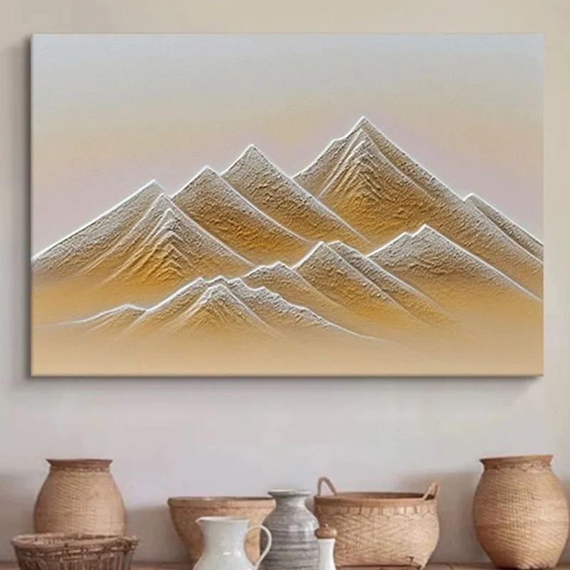 High Quality Handmade Oil Painting of Jinshan Mountains Abstract Art Living Room Hanging Painting On Canvas Sofa Background Wall