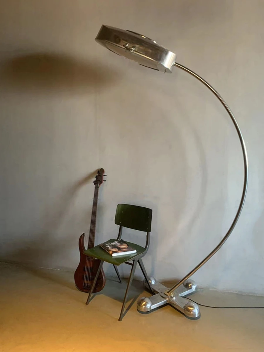 Industrial style pole stainless steel floor lamp living room office floor lamp