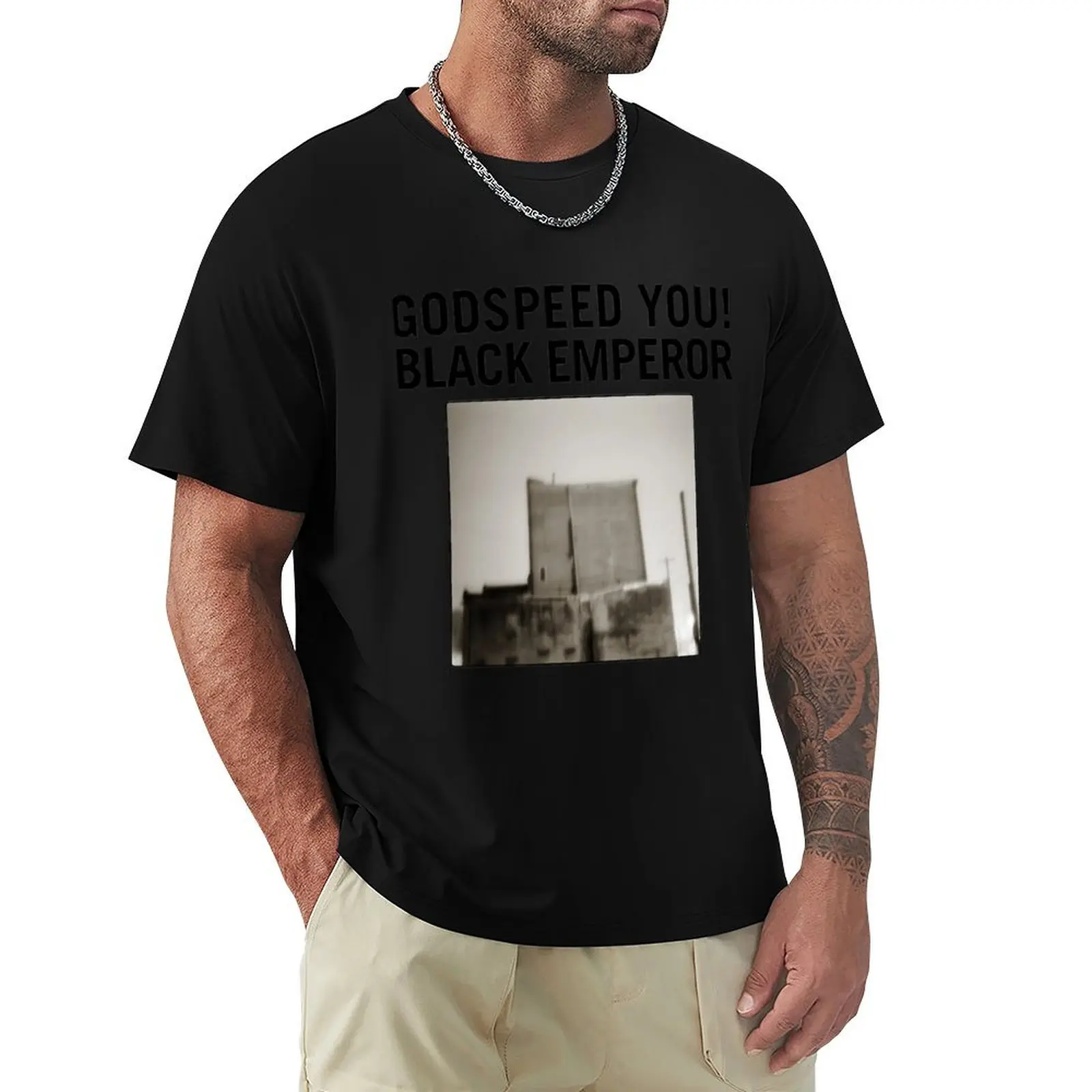

Godspeed you ! Black emperor luciferian towers T-Shirt quick-drying shirts graphic tee oversizeds men t shirts high quality