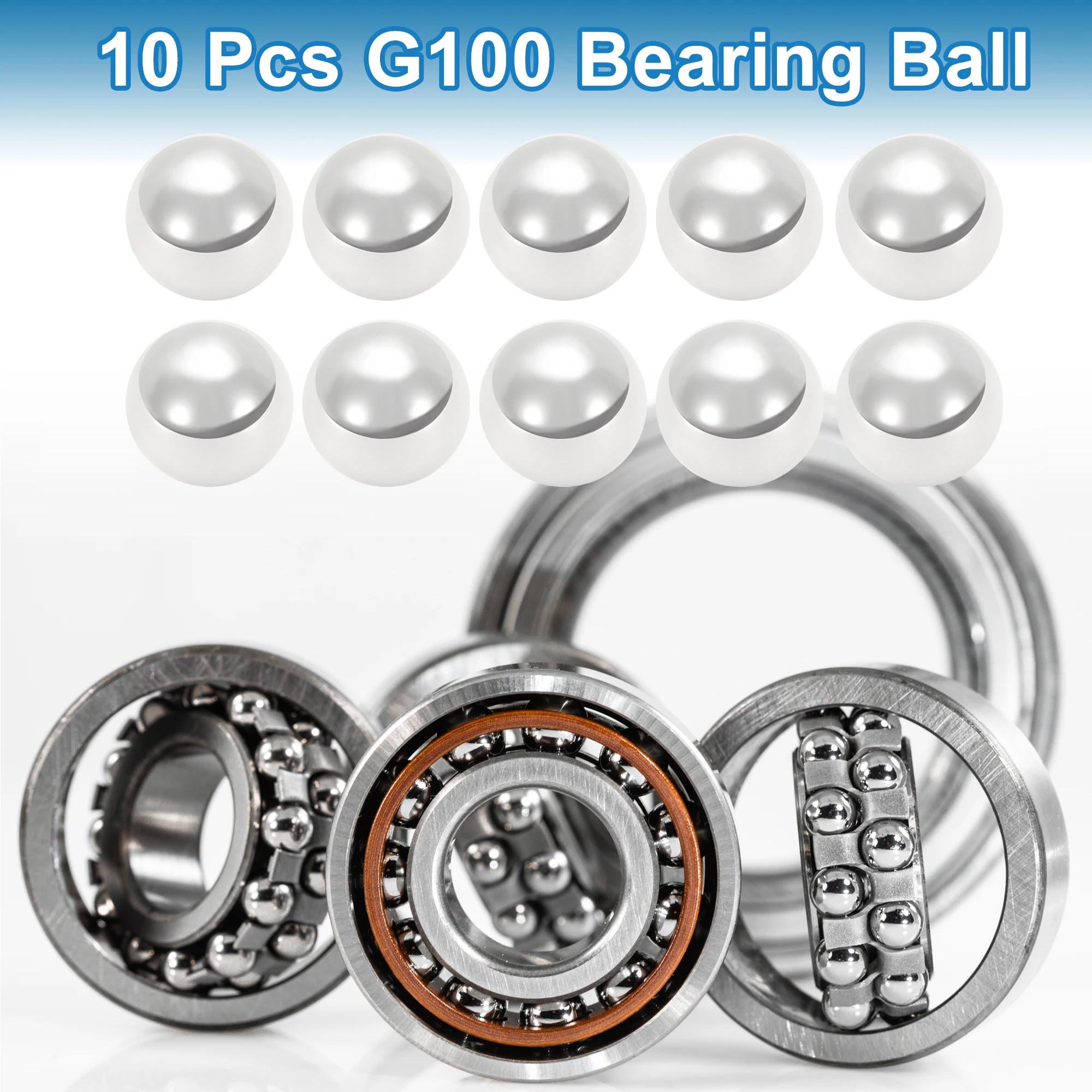 X Autohaux 24.6 ملم محمل كروي فولاذي G100 كرة دقيقة فضية اللون 10 قطع