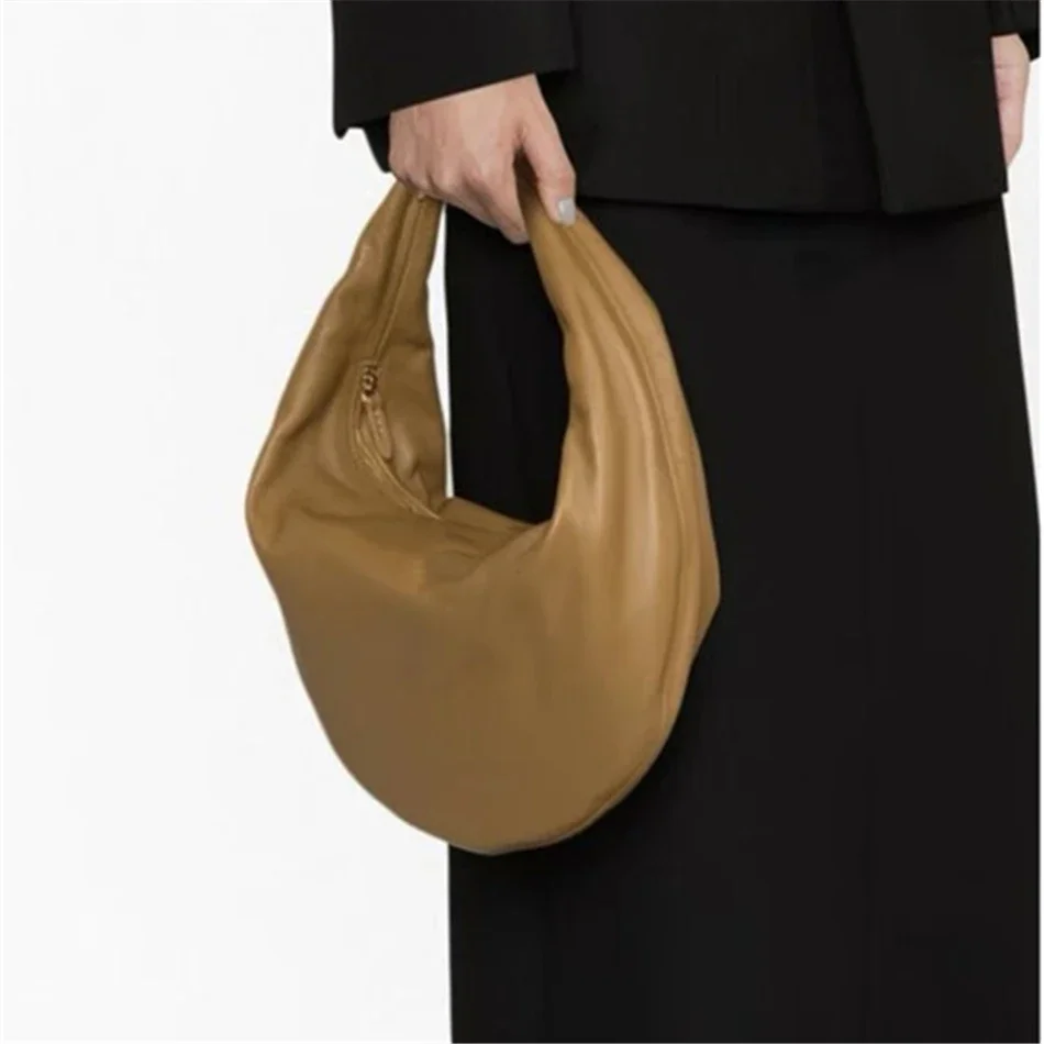 K * hai-Bolso cruzado de cuero auténtico para mujer, bandolera Hobo Master, de piel de cordero, de lujo