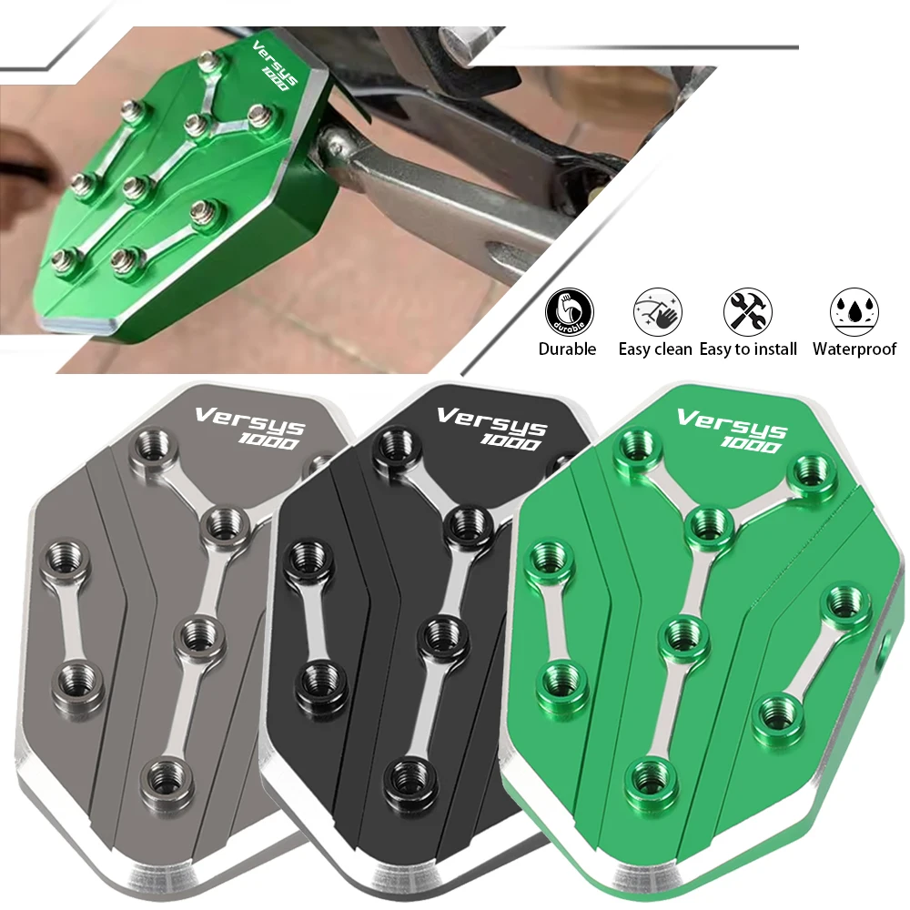 

Motorcycle For KAWASAKI VERSYS1000 VERSYS 1000 Kickstand Side Stand Extension Pad Plate Cover 2010-2023 2022 2021 2020 2019 2018