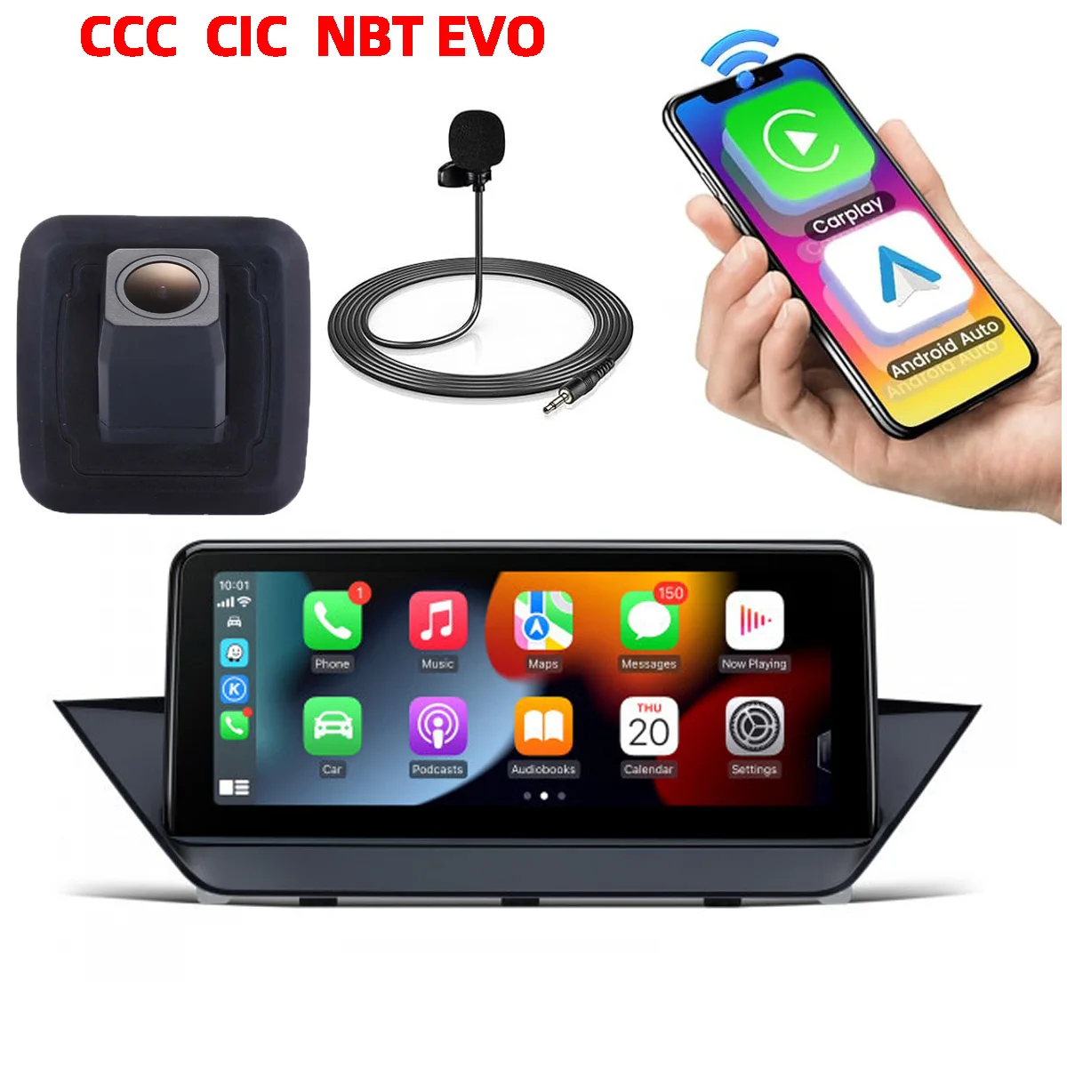 Android car radio Bluetooth Carpaly GPS Navigation+AHD reverse camera for BMW X1 E84 xDrive28i xDrive25i EVO CCC CIC NBT System