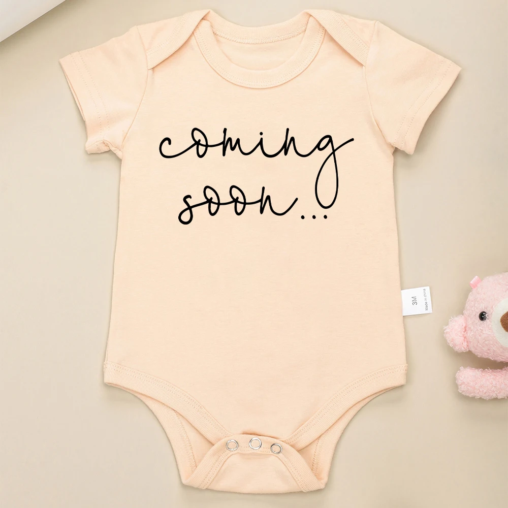 Coming Soon... Baby Girl Clothes Pregnancy Announcement Fine Gift Newborn Boy Bodysuit Cotton Popular High Quality Infant Onesie