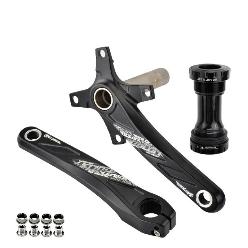 

MTB Hollowtech Crankset QB2201, 6061 Aluminum Alloy Crank Arms 170mm 175mm for Mountain/Road Bikes - Integrated BB