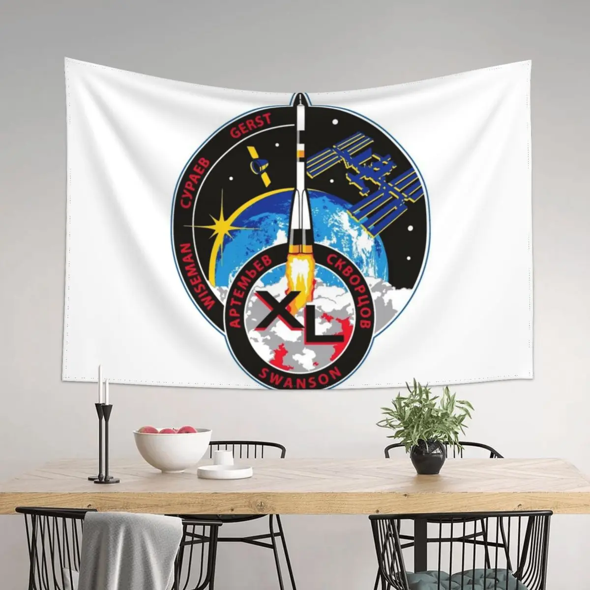 

Expedition 40 Mission Patch Tapestry Decorative Wall Murals Room Decorating Aesthetic Wallpapers Home Decor Tapestry
