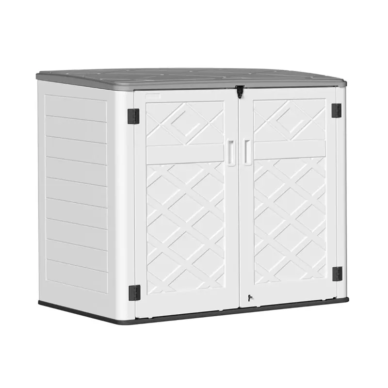 

Outdoor Plastic Garden Horizontal Shed Storage Cabinet