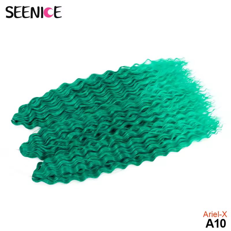 Ariel Curl Hair Water Wave Twist Crochet Hair Synthetic Crochet Braids Ombre Blonde Afro Curls Deep Wave Braiding Hair Extension - Image 23