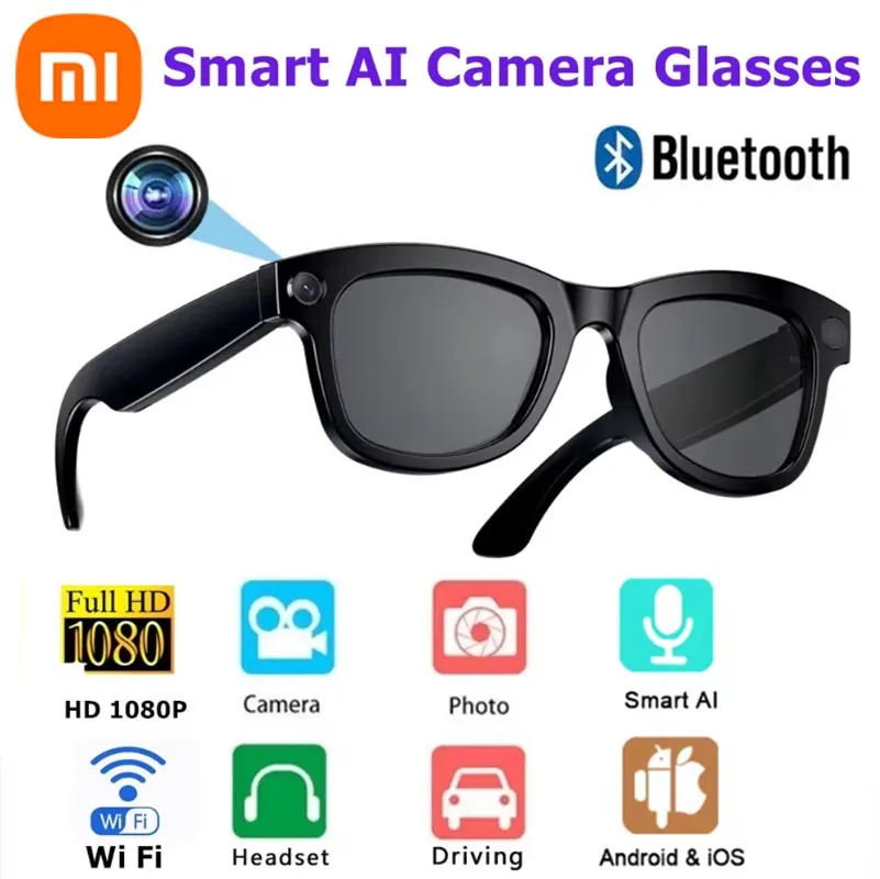 

Xiaomi AI умные очки HD 1080P камера поляризационные солнцезащитные очки камера видеорегистратор безопасности спортивный видеорегистратор видеокамера наблюдения