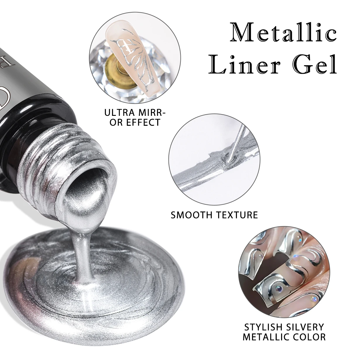 Superheller Metallic-Malerei-L – Nail Art Rose Gold Bewertung und Preis